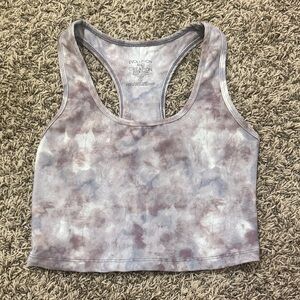 Evolution and Creation Tie-Dye Tank Top - Gray and Purple
